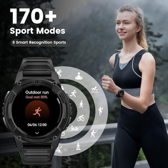 Kospet TANK S2 Smartwatch with Heart Rate Monitor (Black)