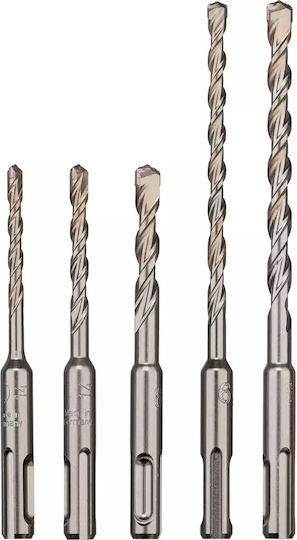 Makita Σετ 5 Τρυπάνια με SDS Plus Στέλεχος για Δομικά Υλικά και Ξύλο