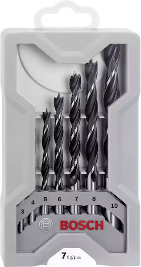 Bosch X-Line Set of 7 Drills with Cylindrical Shank for Wood