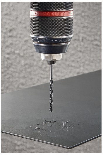Wolfcraft Satz 6 Bohrer HSS mit Zylindrischem Schaft für Metall