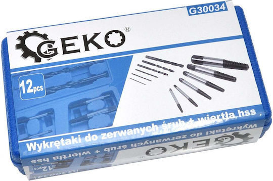 Geko Satz 12 Bohrer HSS für Metall