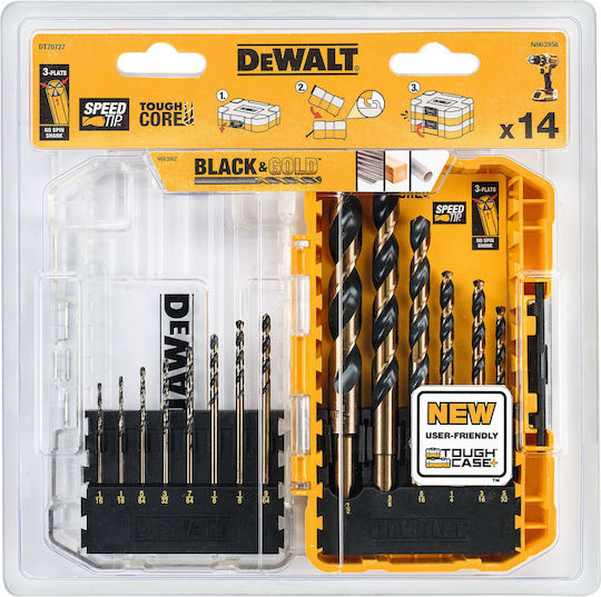 DEWALT Σετ 14 Διαμαντοτρύπανα HSS για Μέταλλο