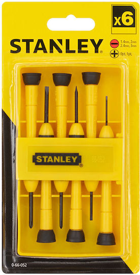 Stanley Σετ 6 Κατσαβίδια Ακριβείας με 6 Εναλλασσόμενες Μύτες