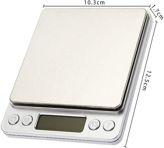 GeHock Mini Electronic Precision Commercial Scale with Weighing Capacity of 0.5kg and Division 0.01gr