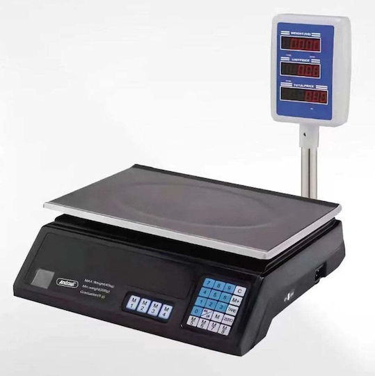 Andowl Electronic Retail Scale with Weighing Capacity of 40kg and Division 200gr