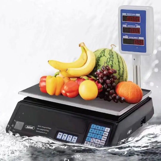 Andowl Electronic Retail Scale with Weighing Capacity of 40kg and Division 200gr