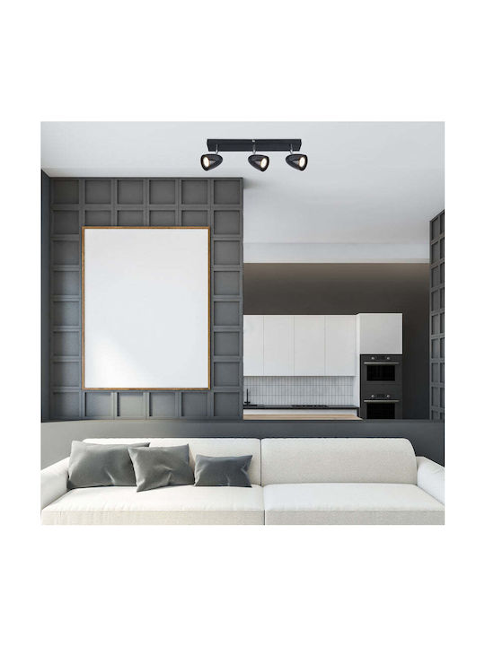 Rabalux Triple Spot with Socket GU10 in Black Color