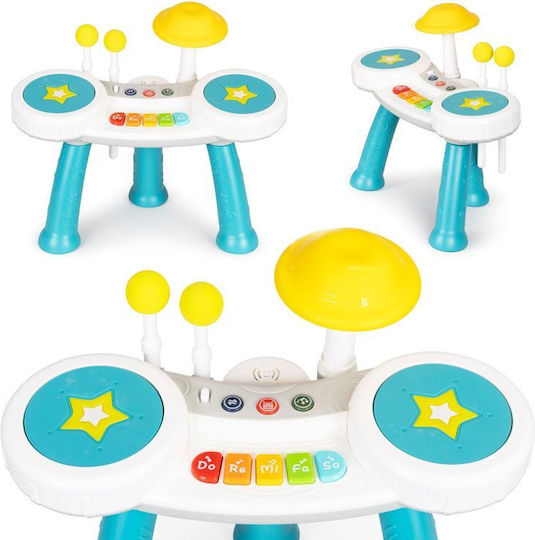 Instrument Muzical LikeSmart Drum Kit Cu Muzică Și Sunete Pentru 18+ Luni Roșu