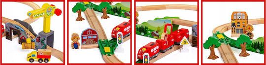 Set with Train made of Wood for 3+ years+ Years