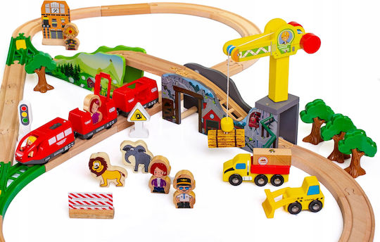 Set with Train made of Wood for 3+ years+ Years