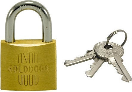 Golddoor Bronze Padlock Brass with Key 60mm 1pcs