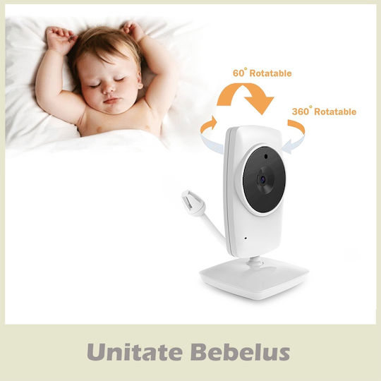 Drahtlose Babyüberwachung mit Kamera & Bildschirm 3.2" , Zwei-Wege-Kommunikation & Schlaflieder