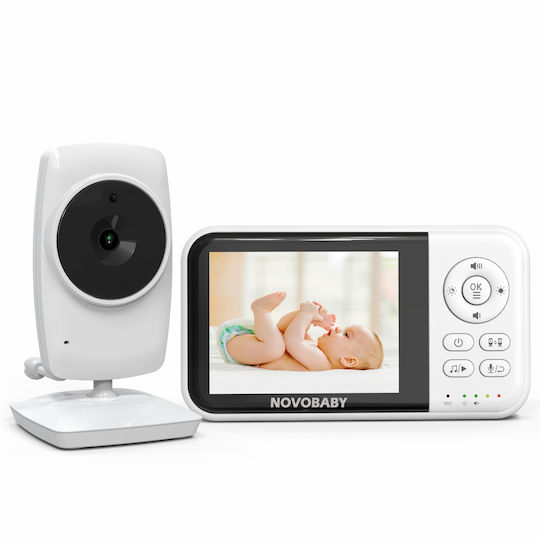 Drahtlose Babyüberwachung mit Kamera & Bildschirm 3.2" , Zwei-Wege-Kommunikation & Schlaflieder