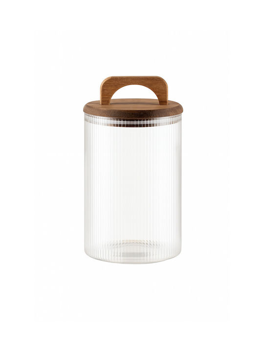 Galifas General Use Vase with Airtight Lid Glass Transparent 10x16cm 1 Piece