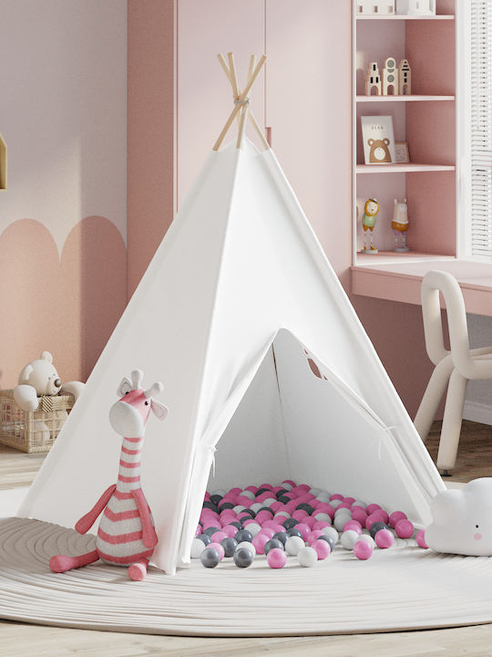 vidaXL Kids Play Tunnel White