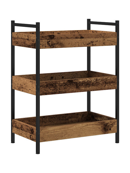 vidaXL Kitchen Trolley Wooden Brown 50x30x70cm