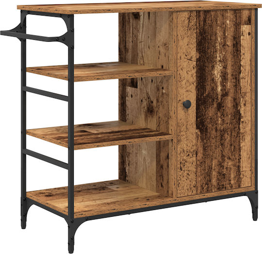 vidaXL Τρόλεϊ Κουζίνας Ξύλινο 4 Θέσεων Καφέ 84.5x38.5x87.5cm