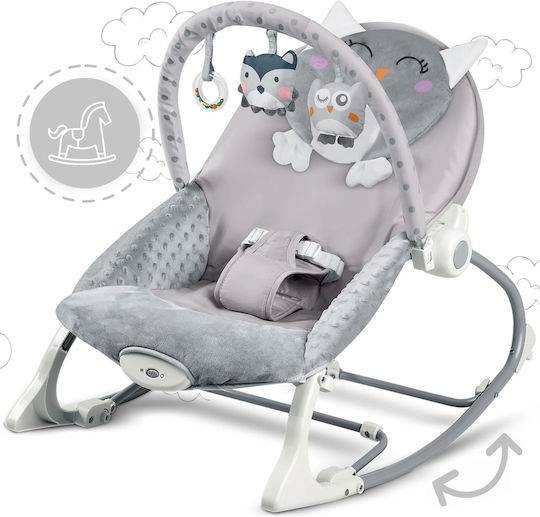 Ηλεκτρικό Relax Μωρού Sleepy Owl με Δόνηση Γκρι για Παιδί έως 18kg