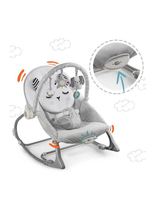 Electric Relax pentru Bebeluși Kitty Sleep cu Vibrații Gri pentru Copil până la 18kg