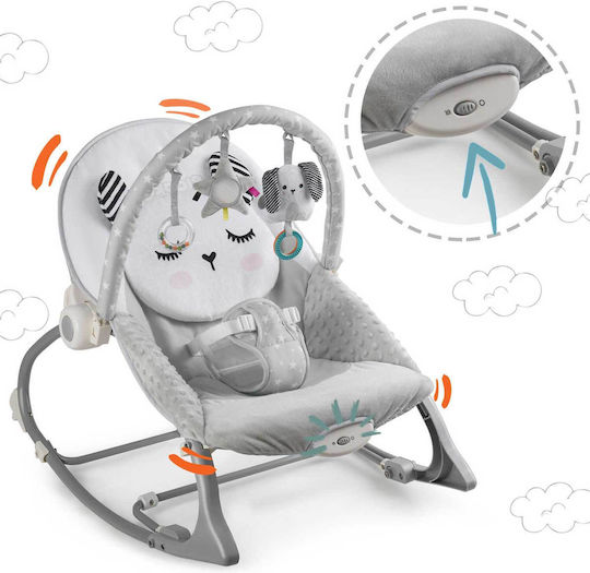 Ηλεκτρικό Relax Μωρού Kitty Sleep με Δόνηση Γκρι για Παιδί έως 18kg
