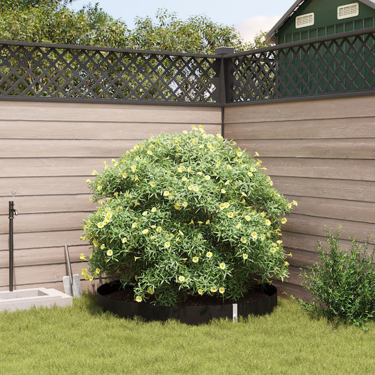 vidaXL Wurzel Barrier Connectors Rails Gartenzaunmaterial aus Kunststoff 70cm 1Stück Black