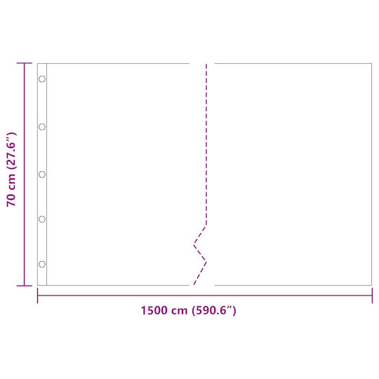 vidaXL Wurzel Barrier Connectors Rails Gartenzaunmaterial aus Kunststoff 70cm 1Stück Black