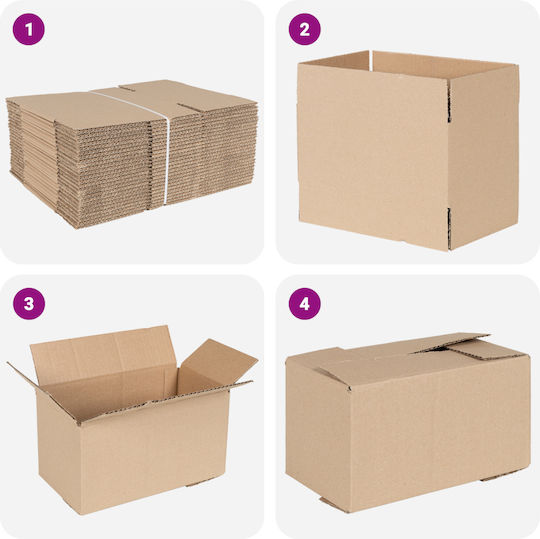 vidaXL Χαρτοκιβώτιο Συσκευασίας B24 x T13 x H13cm. 50Stück Klappbar