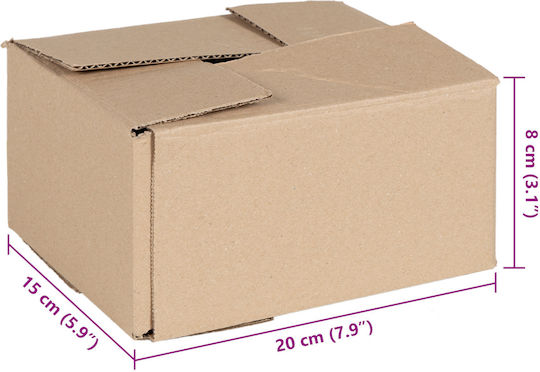 vidaXL Χαρτοκιβώτιο Συσκευασίας B20 x T15 x H10cm. 50Stück Klappbar