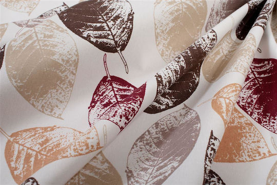 Dimcol Leaves 467 Stain Resistant Brown 180x300cm Tablecloth