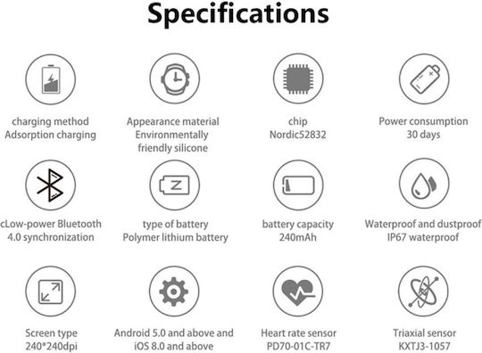 Pyramid International T1 Smartwatch (Roșu)