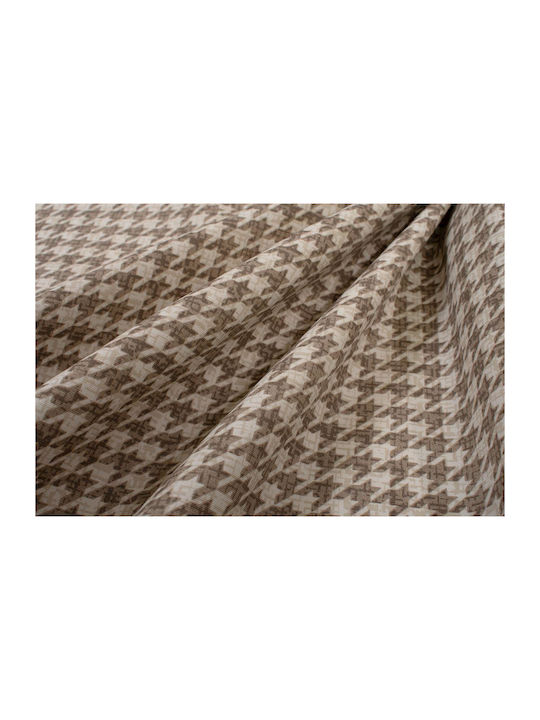 Dimcol Τραπεζομάντηλο Αλέκιαστο Houndstooth 473 Beige 180x300εκ.