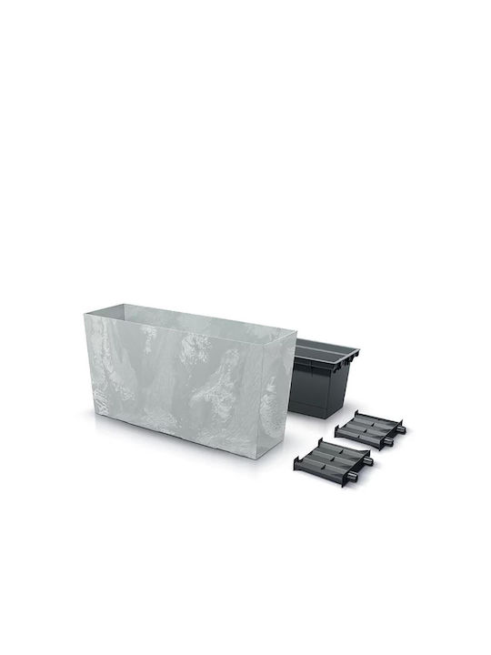 Next Planter Box Plastic Grey 77x23.5x40.6cm.