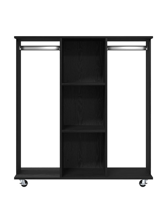 vidaXL Rollbar Kleiderständer Schwarz 102x38x110cm