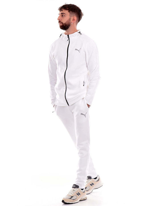 Pantaloni de trening cu Elastic Alb