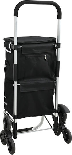 Shopping Trolley Black 47x39x101cm