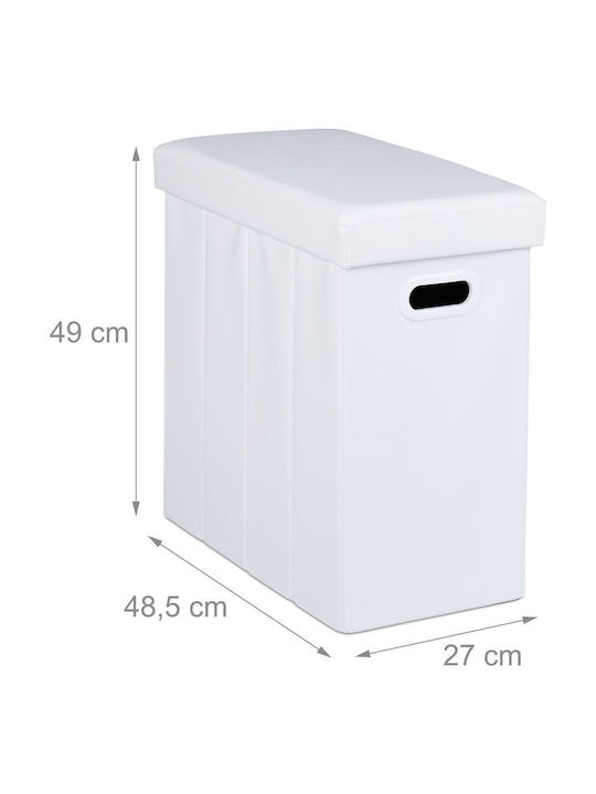 Relaxdays Storage Basket White 49x48.5x27cm 1pcs