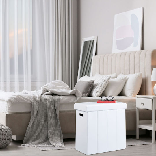 Relaxdays Storage Basket White 49x48.5x27cm 1pcs