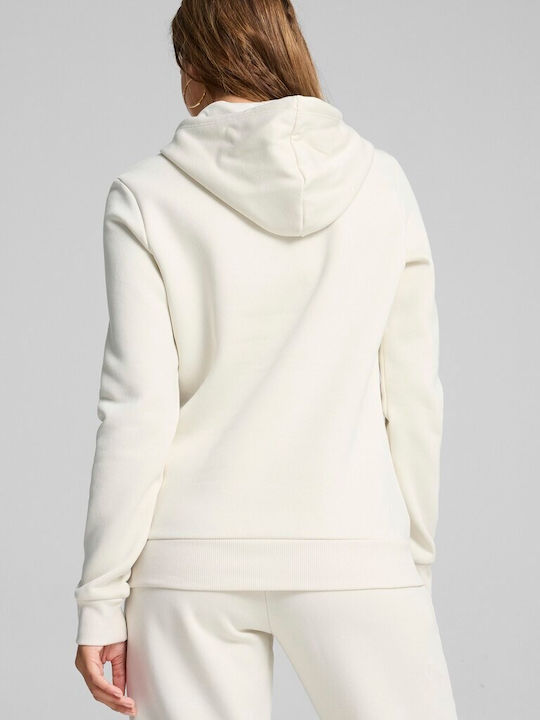 PUMA Logo Beige Hooded Sweatshirt