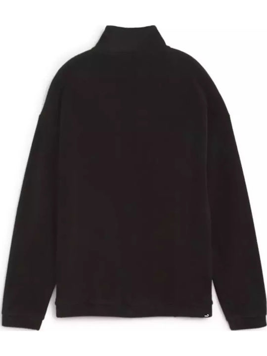 Elevated Women's Sweatshirt Jacket Black