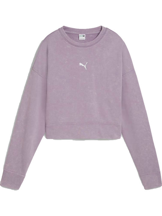 Gekürzt Damen Sweatshirt Lila