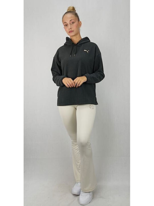 Logo Love Women's Sweatshirt Hooded Black
