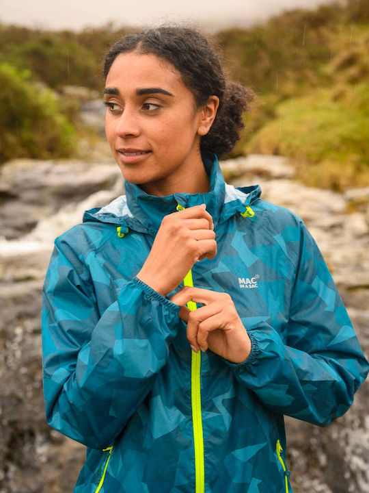 Jacket Waterproof Teal Camo