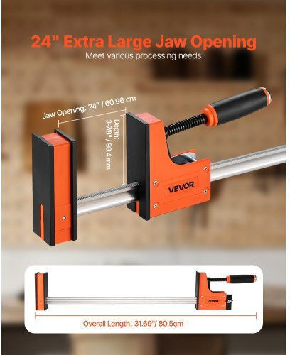 Vevor FJ24INCH2GPX9N6J4001V0 Σετ Σφιγκτήρες Τύπου "F" με Μέγιστο Άνοιγμα 609.6mm