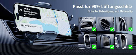 Samsung Car Mobile Mount 6.8" with Adjustable Hooks Black