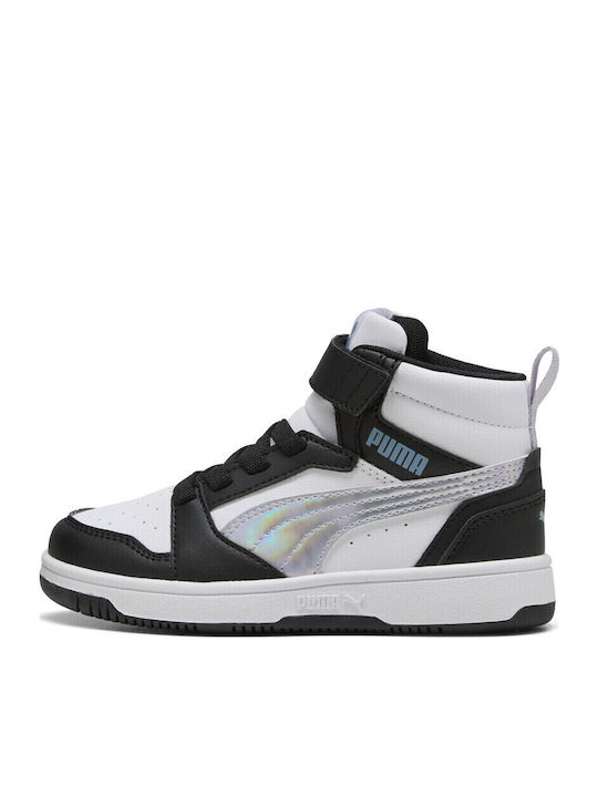 Rebound V6 Παιδικά Sneakers High με Σκρατς Λευκά