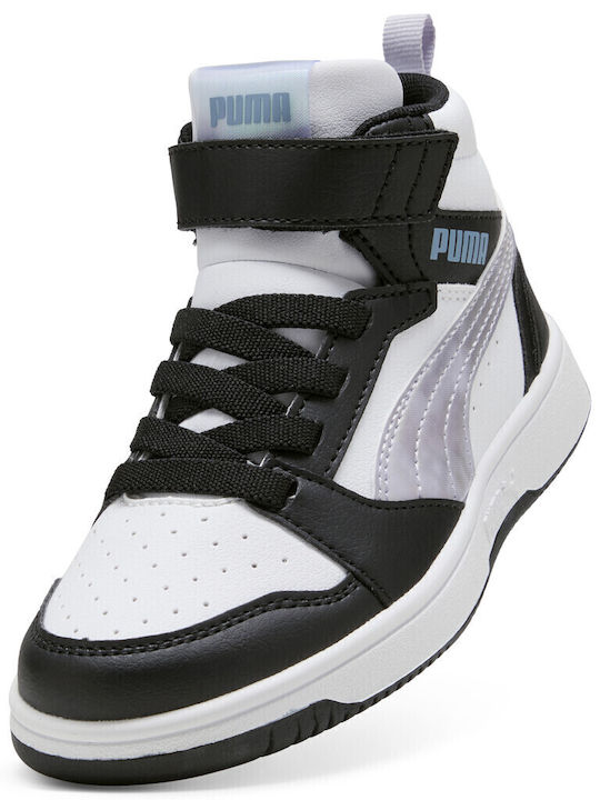 Rebound V6 Παιδικά Sneakers High με Σκρατς Λευκά