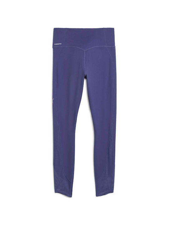 Instruire Colanti de femei Cropped Colanti Talie inalta Blue Crystal