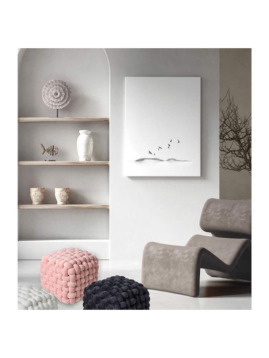 Πουφ Σκαμπό Αδιάβροχο 2272 Grey 43x43x40cm