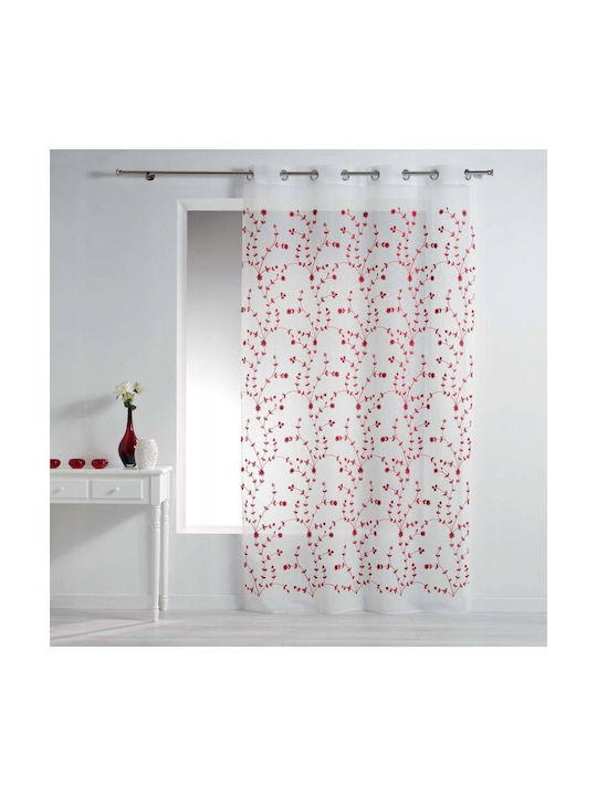 Douceur d'Intérieur Curtain with Grommets L-C Petite Fleur Red 140x240cm