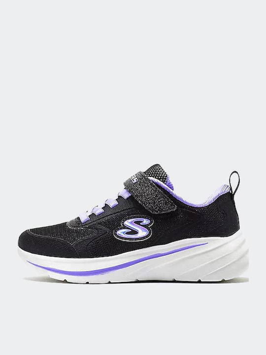 Gore Strap Sparkle Kids Sneakers with Scratch Black